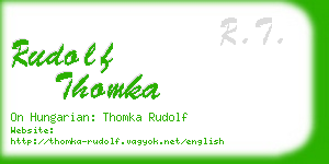 rudolf thomka business card